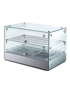 Zanduco 22" x 14" x 15" Countertop Display Warmer With Front And Rear Doors