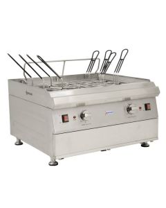 Omcan 18 Litre Countertop Electric Pasta Cooker - Double Tank - 7200 W
