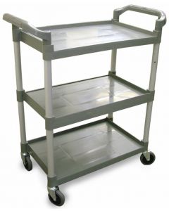 Omcan Plastic Bussing Cart - Gray