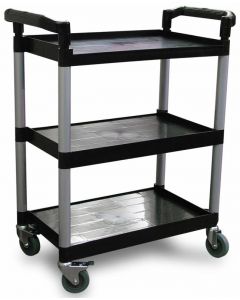Zanduco Plastic Bussing Cart - Black