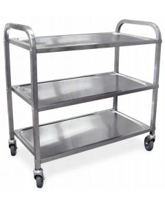 Omcan Stainless Steel Bussing Cart - 31.5" x 17.6"