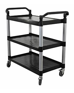 Zanduco Plastic Bussing Cart - Black