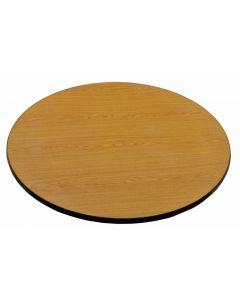 Zanduco 24" Diameter x 1" Laminated Round Table Top Reversible Oak/Walnut
