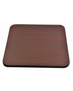 Omcan 24" x 24" x 1" Laminated Square Table Top Reversible Mahogany/Black
