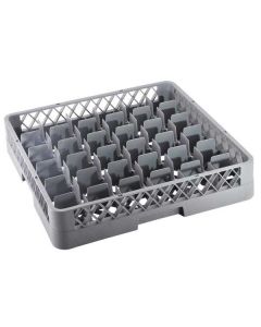 Omcan 36 Compartment Glass Rack - Gray