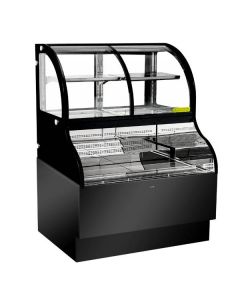 Omcan 36" Dual Service Open Refrigerated Floor Display Case Merchandiser