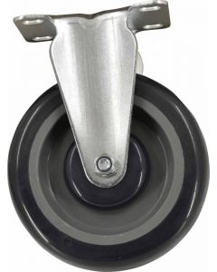 Zanduco 5" Polypropylene Fixed Stocking Cart Caster