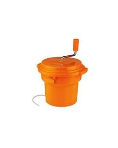Omcan 9.5 L/2.5 Gallon Manual Orange Plastic Salad Spinner With Brake
