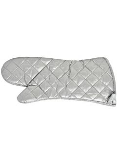 Omcan 17" Silver Coated Heat Resistant Oven Mitts