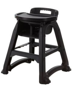 Omcan Baby Dinner High Chair With Tray in Black