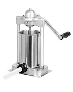 Omcan 3 kg / 6 lb Vertical Direct Drive Manual Stainless Steel Sausage Stuffer
