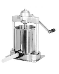 Omcan 7 kg / 15 lb Vertical Direct Drive Manual Stainless Steel Sausage Stuffer