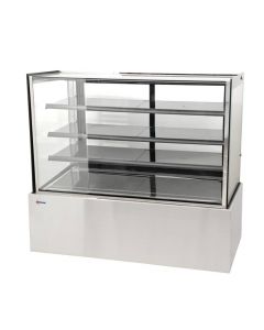 Omcan 59" Square Glass Floor Refrigerated Display Case