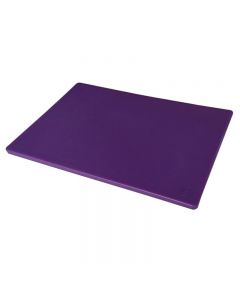 Omcan 15" X 20" X 1/2" Polyethylene Pre-Cut Purple Rigid Cutting Board