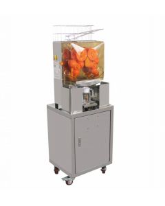 Omcan Stainless Steel Stand With A Polypropylene Bucket For Citrus Max Orange Juice Extractor
