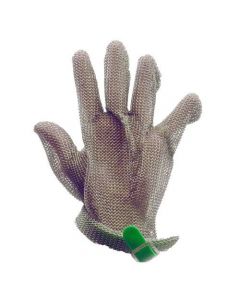 Omcan 5 Finger Mesh Glove, Reversible - XL, Green Strap