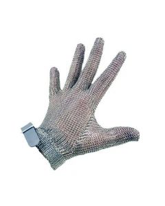Omcan 5 Finger Mesh Glove, Reversible - XS, Grey Strap