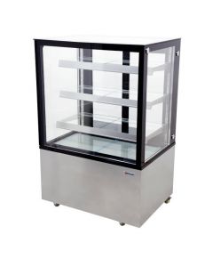 Omcan 36" Square Glass Floor Refrigerated Display Case