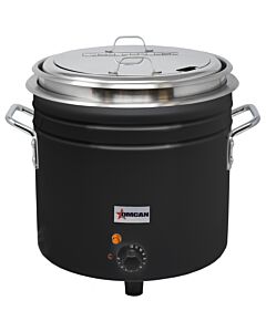 Omcan 11 QT Black Retro Stock Pot Kettle