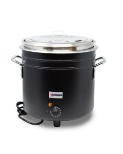 Omcan 11 QT Black Retro Stock Pot Kettle