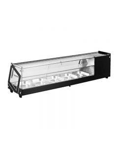 Omcan 69"/3.67 Cu. Ft. Capacity Sushi Showcase with Flat Glass