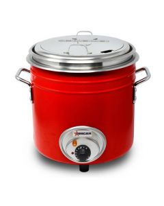 Omcan 11 QT Red Retro Stock Pot Kettle