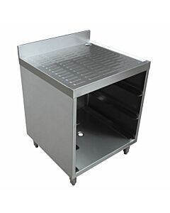 Omcan 304 SS 18-Gauge Glass Rack Storage Unit for 3 Racks - 23" x 24" x 33"