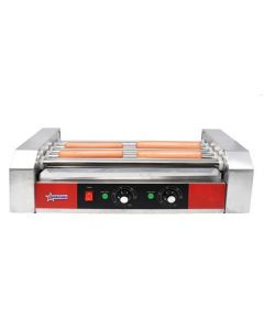 Omcan Hotdog Roller with 7 Rollers - Without Sneeze Guard