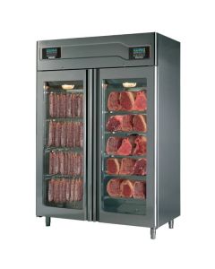 Omcan Stagionello + Maturmeat 100 + 100 kg Combo with ClimaTouch and Fumotic - 58" STGTWCOMB