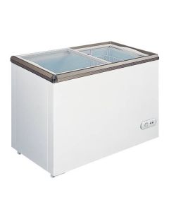 Zanduco 34" Ice Cream Freezer With Flat Glass Top