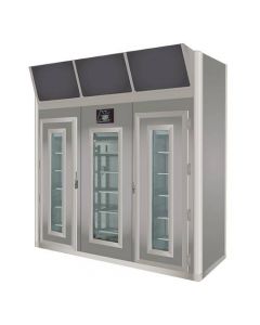 Omcan Stagionello 100 + 300 kg Cabinet with ClimaTouch and Fumotic - 100" STG100300