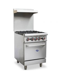 Zanduco 24" Commercial Range Oven 4 Burners – Natural Gas