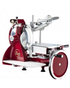 Omcan Volano 12" Manual Meat Slicer with Standard Flywheel - Red