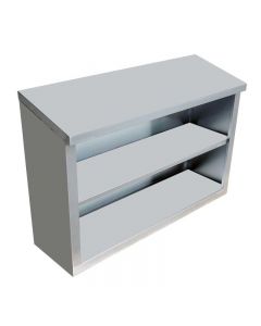 Zanduco Stainless Steel Open Wall Cabinet with Sloping Top 15" X 36" X 32"