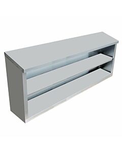 Zanduco 15" x 32.5" Stainless Steel Open Wall Cabinet with Slopping Top