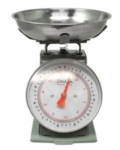Omcan Stainless Steel Flat Plate Dial Scale - 11lb