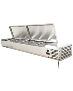 Zanduco 78" Countertop Refrigerated Topping / Prep Rail