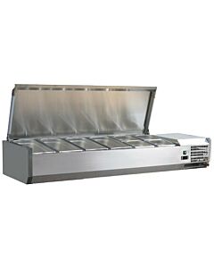 Zanduco 59" Countertop Refrigerated Topping / Prep Rail