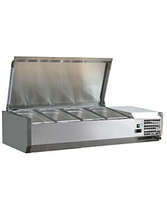Zanduco 46" Countertop Refrigerated Topping / Prep Rail