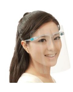 Zanduco Disposable Face Shield, Transparent Full Face Cover with Glass Frame, Splash Protector, Anti-Fog - Protective Equipment, PPE