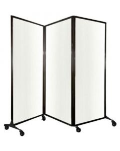 Omcan Clear Poly Quick Wall Folding Partition 8'4 x 5'10 Portable Room Divider