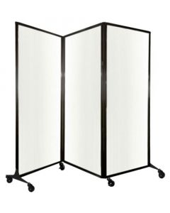 Omcan White Poly Quick Wall Folding Partition 8'4 x 5'10 Portable Room Divider