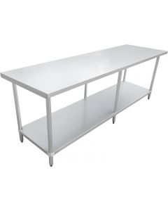 Zanduco Stainless Steel Worktable 24" X 96" with undershelf - Standard