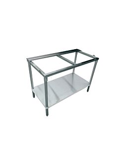 Zanduco 30" Depth Solid Poly Top Table with Undershelf