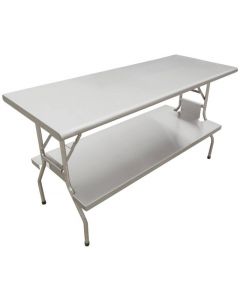 Zanduco Folding Table With Undershelf S/S 30" X 60" X 30 5/8"