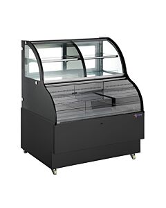 Omcan 48" Open Refrigerated Floor Display Case - Dual Service