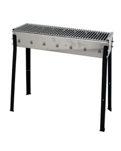 Omcan Charcoal BBQ Grill 29.5" x 11.8" Grid with Stainless Steel Brazier