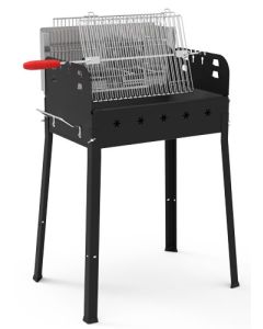 Omcan Charcoal BBQ Grill 22.8" x 14.5" Double Grid and Rod
