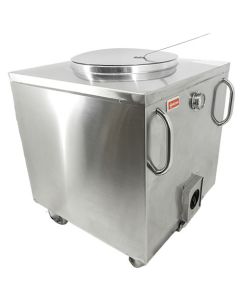 Omcan 24" x 24" Square Drum Stainless Steel Charcoal Tandoor Oven