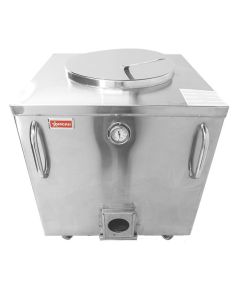 Omcan 32" x 32" Square Drum Stainless Steel Charcoal Tandoor Oven